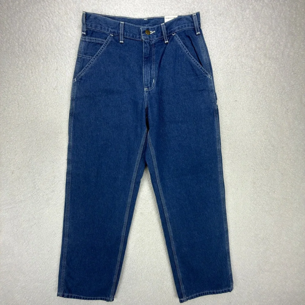 Carhartt Loose Original Fit Dungaree Jeans Blue Mens 30x30 B13 DST NWT NOS